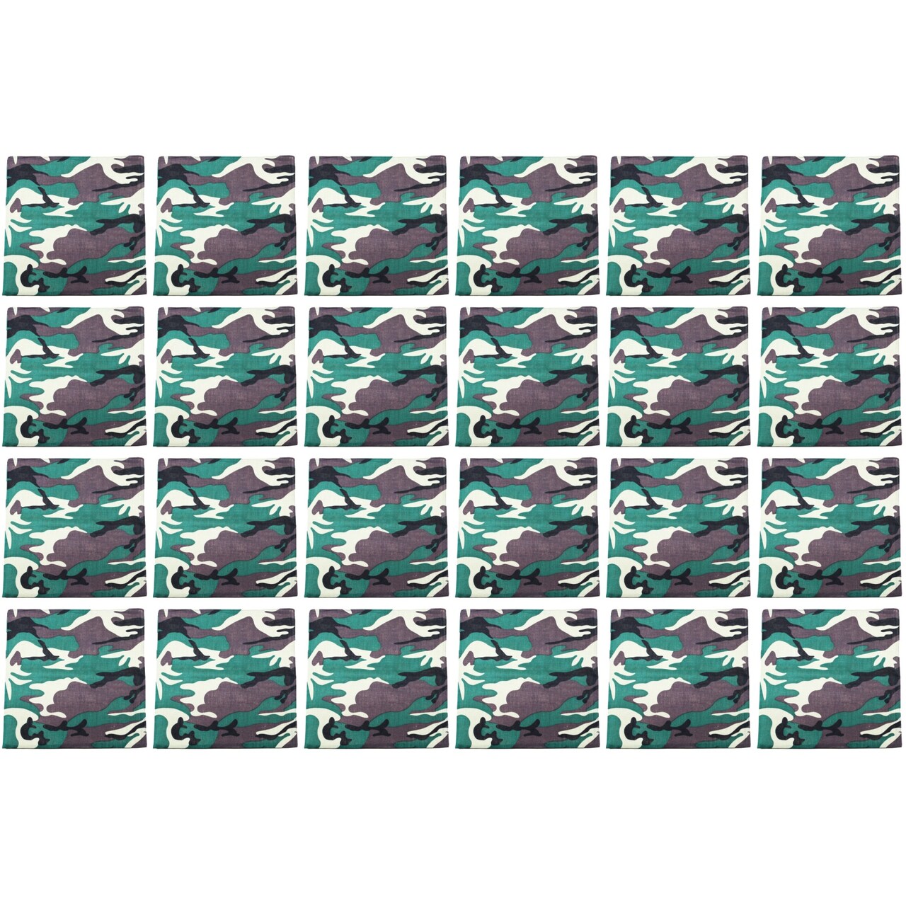 24 Pack Cotton Bandanas Paisley Design Bulk Set for Events, Crafts, Teams